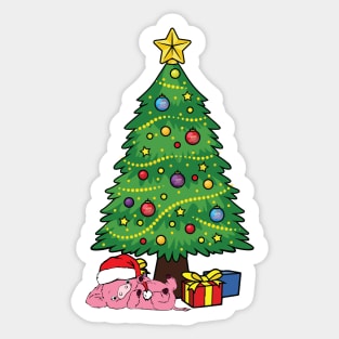 Pig Christmas Sticker